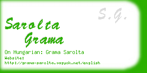 sarolta grama business card